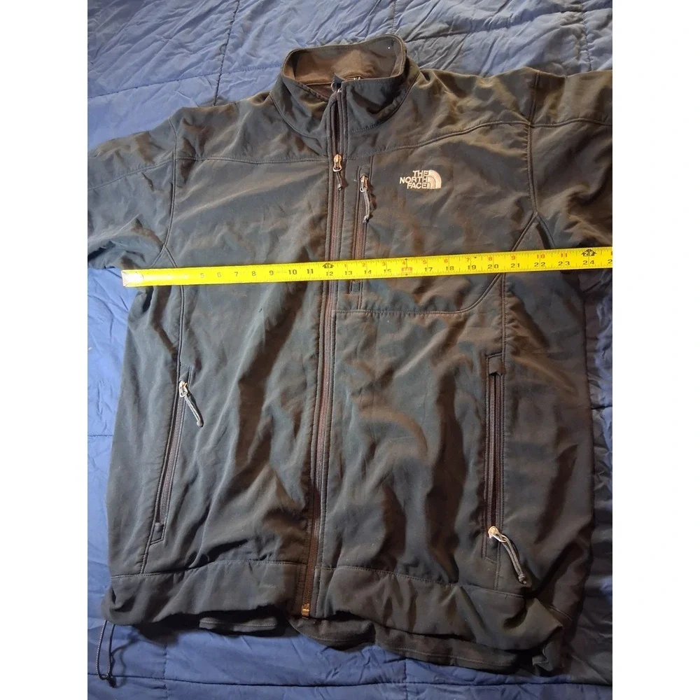 The North Face Apex‎ Bionic Jacket Mens XL Black Softshell Fleece Lined Full Zip